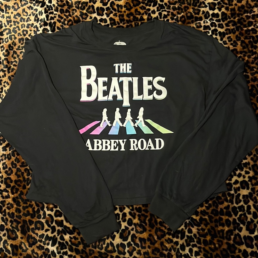 The Beatles Abbey Road Long Sleeve Crop Top